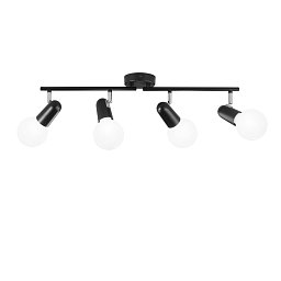 Obrázek pro produkt Spotové svítidlo SPOT PUNTO černá 4xE27 68x10x14 cm - FANEUROPE