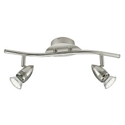 Obrázek pro produkt Spotové svítidlo SPOT LED SUNNY nikl 2xGU10 LED 5 W 400 LM 2700 K 37,8 x 9 x 16 cm - FANEUROPE