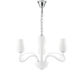 Obrázek pro produkt Závěsné svítidlo Angel, bílé/chrom, 3 x E14, 64 x 120 cm - FANEUROPE