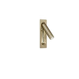 Obrázek pro produkt Nástěnné zapuštěné svítidlo LED Defoe, nastavitelné, zlatá, 3 W, 300 lm, 3000 K, 14 x 6,7 x 16,9 cm - FANEUROPE