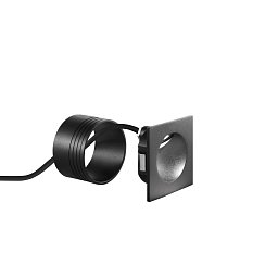 Obrázek pro produkt Zápustné venkovní svítidlo LED Onyx, černé, hliník, 2 W, 420 lm, 4000 K, IP54, 8 x 8 x 4 cm - FANEUROPE