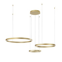 Obrázek pro produkt Závěsné svítidlo LED AKROBAT zlatá 120W 20620 lm CCT 40/60/80 x 150 cm - FANEUROPE