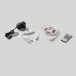 Obrázek pro produkt LED pásek 2835 DC 24 V KAPTON 60 LED/m 6,5 W/m 1140 lm 3000 K stmívatelné s driverem DC 24 V / vč. dálkového ovladače 1x300 cm - FANEUROPE