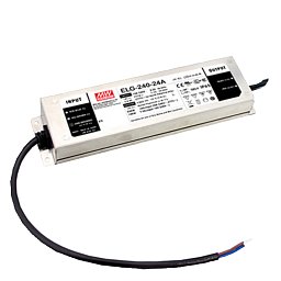 Obrázek pro produkt Driver MW ELG konst.napětí IP67 DIMM DALI výstup DC 24V 10A 240W vstup AC100-305V DC142-431V 24,4x7,1x3,7 cm - FANEUROPE