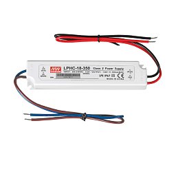 Obrázek pro produkt Driver MW LPH konst.napětí IP67 výstup DC 24V 0,75A 18W vstup AC180-264V DC254-370V 14x3x2,2 cm - FANEUROPE
