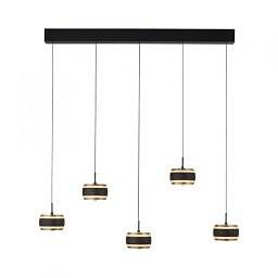 Obrázek pro produkt Závěsné svítidlo PURE Falling Rings, černá / metalická šedá 2200-5000K - PAUL NEUHAUS