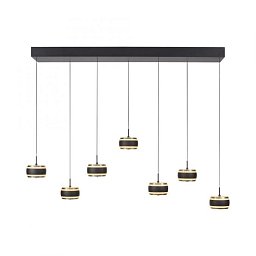 Obrázek pro produkt Závěsné svítidlo PURE Falling Rings, černá / metalická šedá 2200-5000K - PAUL NEUHAUS