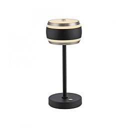 Obrázek pro produkt LED nabíjecí stolní lampa PURE Falling Rings, černá / metalická šedá , dotykový vypínač 2200-5000K - PAUL NEUHAUS