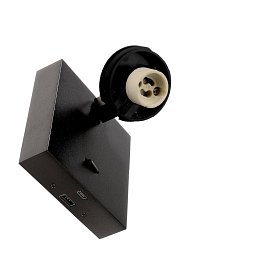 Obrázek pro produkt Deko-Light svítidlo na čtení Can Tilt hranatá základna s USB, 1x 7,5 W GU10, černá