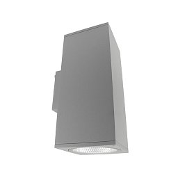 Obrázek pro produkt Deko-Light nástěnné přisazené svítidlo - ShoreLine Pro hranaté Up+Down, 55 W, DIM, 3000/4000K, světlešedá