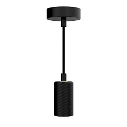 Obrázek pro produkt Segula závěsné svítidlo E27 patice pro designovou žárovku, černá, 2m látkový kabel a baldachýn - DEKOLIGHT