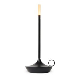 Obrázek pro produkt Designová nabíjecí stolní lampa Wick černá 120x260mm LED 1W 2600K IP20 - Graypants