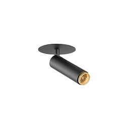 Obrázek pro produkt GRIP! S Stropní vestavné svítidlo, PHASE, 2700 K, 29°, IP20, válcové, černé / zlaté - BIG WHITE (SLV)