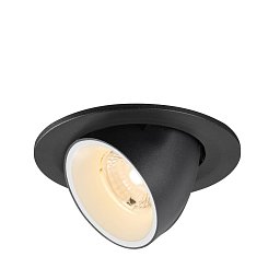 Obrázek pro produkt NUMINOS® GIMBLE S Stropní vestavné svítidlo, 2700 K, 40°, IP20, kulaté, černé / bílé - BIG WHITE (SLV)