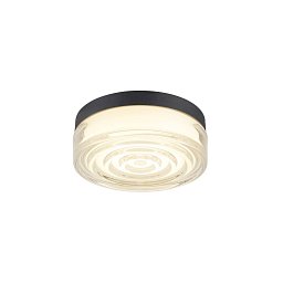 Obrázek pro produkt CYFT WAVE XL Přisazené nástěnné a stropní svítidlo, 2700/3000/4000 K, 15 W, PHASE, 105°, IP65 černá / čirá - BIG WHITE (SLV)