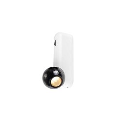 Obrázek pro produkt DYSKO Přisazené nástěnné a stropní svítidlo, vypínač, jednoduché, PHASE, 2700K, 6. 7 W, 36°, bílá / černá - BIG WHITE (SLV)