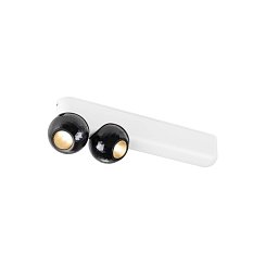 Obrázek pro produkt DYSKO Přisazené nástěnné a stropní svítidlo, dvojité, PHASE, 2700K, 13 W, 36°, bílé / černé - BIG WHITE (SLV)