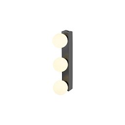 Obrázek pro produkt SUN Mirror nástěnné svítidlo pro povrchovou montáž, trojnásobné, 2700/3000/4000 K, tlačítko TOUCH, 13 W, IP44, černá - BIG WHITE (SLV)