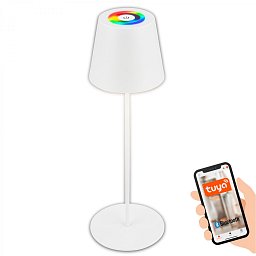 Obrázek pro produkt Coloris LED stolní lampička Smart bezdrátová, ovládání přes aplikaci, stmívatelné, bílé - BRILO