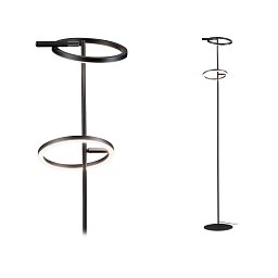 Obrázek pro produkt LED stojací svítidlo Odila měnitelná bílá 2x10,4W černá mat, chrom - PAULMANN