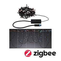 Obrázek pro produkt Plug & Shine LED světelný řetěz Yuna RGB 7,4m IP44 3W černá - PAULMANN