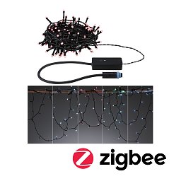Obrázek pro produkt Plug & Shine LED světelný řetěz Yuna RGB 12,4m IP44 5W černá - PAULMANN