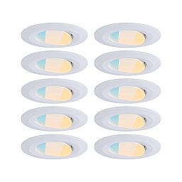Obrázek pro produkt LED vestavné svítidlo Calla 10ks sada IP65 kruhové 90mm 30° 10x5W 230V CCT bílá mat - PAULMANN