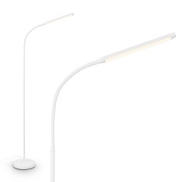 Obrázek pro produkt Mura stojanová lampa - 6W, 600lm, LED, stmívatelné, dotykový vypínač, nastavitelné, bílé - BRILO