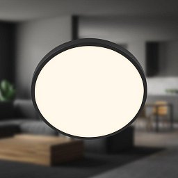 Obrázek pro produkt Nobre stropní svítidlo pr.24 cm - 10,5W, 1200lm, teplá bílá, LED, černé - BRILO