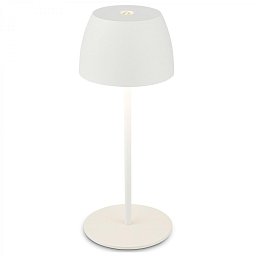 Obrázek pro produkt LED nabíjecí stolní lampička Serina Mini, bezdrátová, 20cm, IP44, 2,5W, stmívatelné, dotykový vypínač, bílé - BRILO