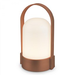 Obrázek pro produkt Asa stolní lampička - 1W, 50lm, bezdrátová, LED, stmívatelné, teplá bílá, hnědá metalická - BRILO