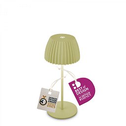 Obrázek pro produkt Nabíjecí stolní lampa Riffle Mini - 20 cm, 1,5W, 150lm, bezdrátová, LED, stmívatelné, dotykový vypínač, zelená - BRILO