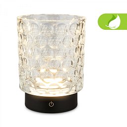 Obrázek pro produkt Sunora LED stolní lampička bezdrátová IP44, stmívatelné, dotykový vypínač, čirá - BRILO