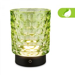 Obrázek pro produkt Sunora LED stolní lampička bezdrátová IP44, stmívatelné, dotykový vypínač, zelená - BRILO