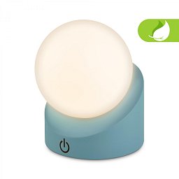 Obrázek pro produkt Sora Mini LED stolní lampička bezdrátová IP54, stmívatelné, dotykový vypínač, modrá - BRILO