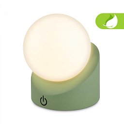 Obrázek pro produkt Sora Mini LED stolní lampička bezdrátová IP54, stmívatelné, dotykový vypínač, zelená - BRILO