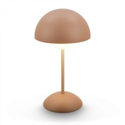 Obrázek pro produkt Kugle stolní lampička - 3W, 250lm, bezdrátová, LED, stmívatelné, dotykový vypínač, teplá bílá, kávová - BRILO