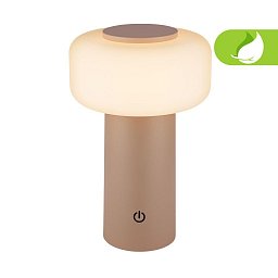 Obrázek pro produkt Juna stolní lampa - 1,8W, 210lm, nabíjecí, LED, stmívatelné, dotykový vypínač, teplá bílá, béžová - BRILO