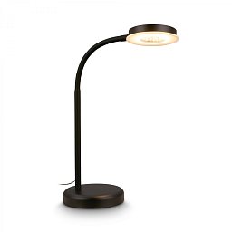 Obrázek pro produkt Megg lampička na psací stůl – 12W, 800lm, LED, stmívatelné, dotykový vypínač, teplá bílá, černá - BRILO
