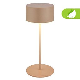 Obrázek pro produkt Kira stolní lampička - 3W, 200lm, bezdrátová, LED, dotykový vypínač, stmívatelné, béžová - BRILO