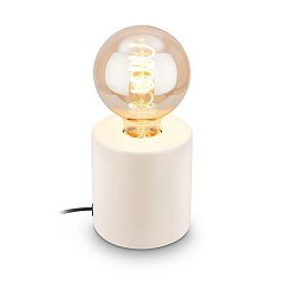Obrázek pro produkt Tubo stolní lampička - s vypínačem, E27 patice, max. 10W, bílá - BRILO