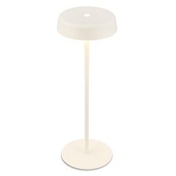Obrázek pro produkt Pala stolní lampička - 2W, 200lm, bezdrátová, LED, dotykový vypínač, stmívatelné, bílá - BRILO