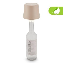 Obrázek pro produkt Bota lampička na láhev - 1,8W, 120lm, nabíjecí, LED, stmívatelné, teplá bílá, béžová - BRILO