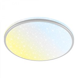 Obrázek pro produkt Stela stropní svítidlo pr.33 cm - 22W, 2400lm, LED, stmívatelné, CCT, dálkový ovladač, matný chrom - BRILO