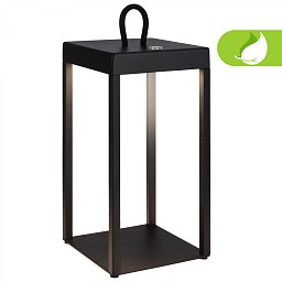 Obrázek pro produkt Luca LED bezdrátová lucerna IP44, stmívatelná, dotykový vypínač, černá - BRILO