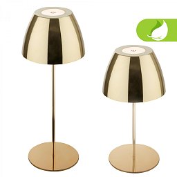Obrázek pro produkt Serina LED bezdrátová stolní lampička IP44, stmívatelná, dotykový vypínač, zlatá - BRILO