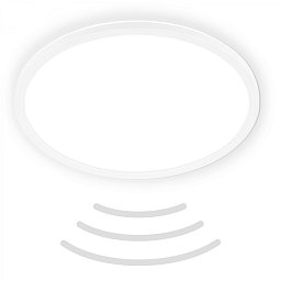Obrázek pro produkt Move LED stropní svítidlo IP44, přímé a nepřímé osvětlení, pohybové čidlo, kruhové 42 cm, bílé - BRILO