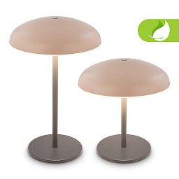 Obrázek pro produkt Caxa stolní lampa - 2,8W, 300lm, bezdrátová, IP44, LED, stmívatelná, dotykový vypínač, béžová/antracit - BRILO