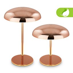 Obrázek pro produkt Caxa stolní lampa - 2,8W, 300lm, bezdrátová, IP44, LED, stmívatelná, dotykový vypínač, měď - BRILO