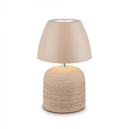 Obrázek pro produkt Cera stolní lampa - 2,5W, 200lm, bezdrátová, IP44, LED, stmívatelná, teplá bílá, béžová - BRILO